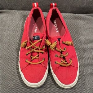 Red Sperry Boat shoes
